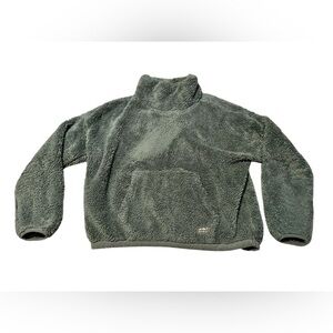 Eddie Bauer Sage Green Furry Fleece Pullover Women’s Size Large​​